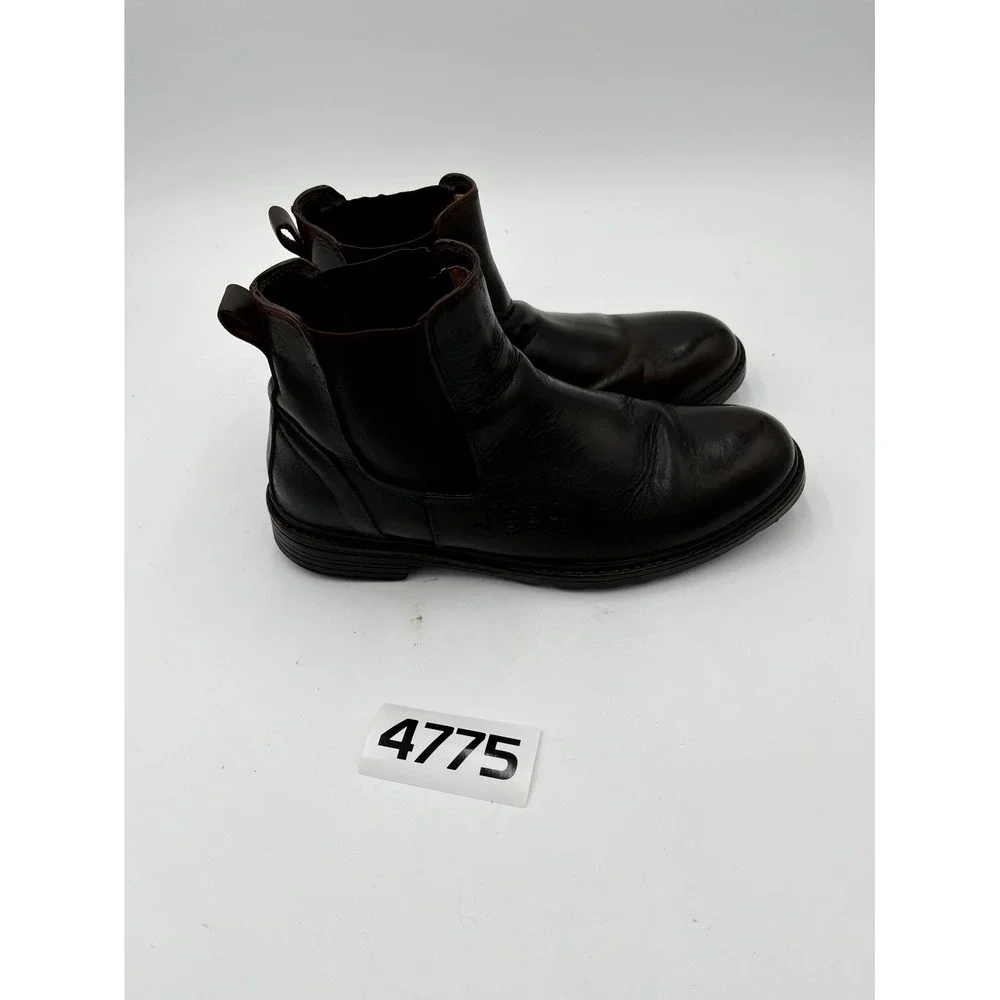 Jeep Chelsea Ankle Boots Mens US 9.5 Dark Brown Leather Casual Pull On Round Toe